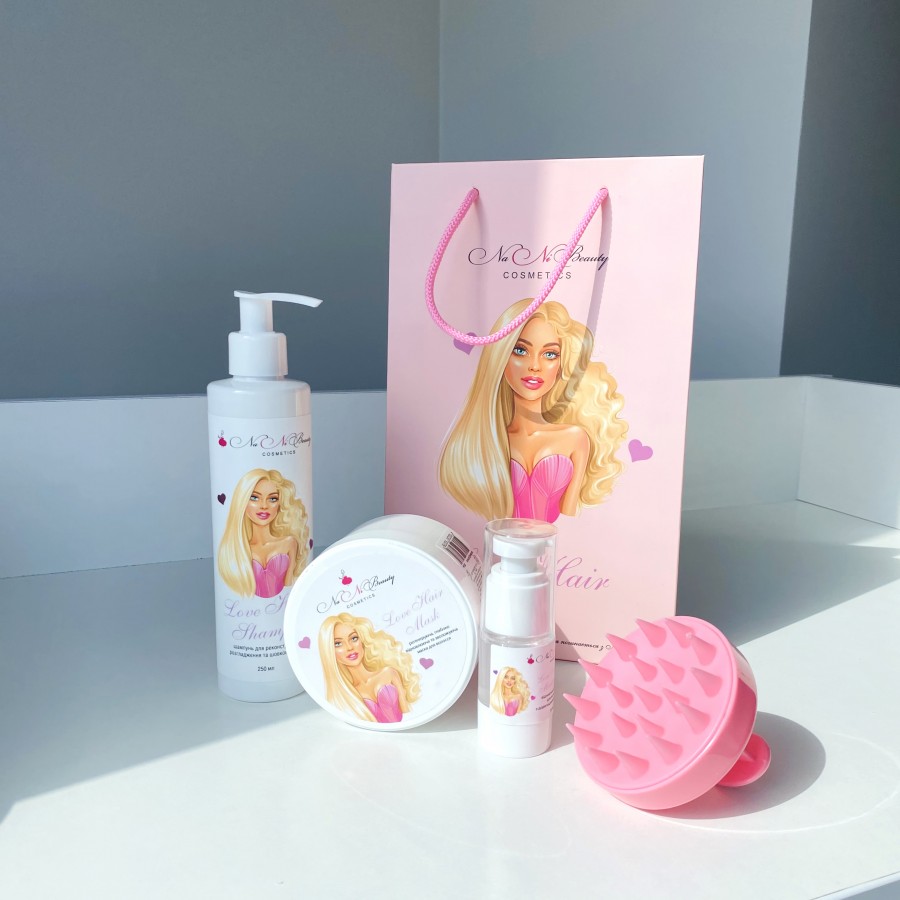 Набір Love для реконструкції та розгладження волосся з щіткою